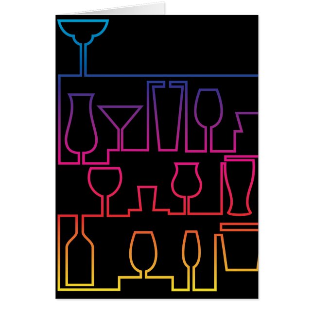 Cocktail maze hälsningskort (Framsidan)