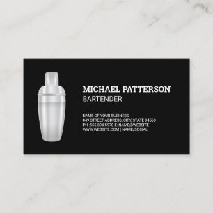 Cocktail Metall Shaker Visitkort
