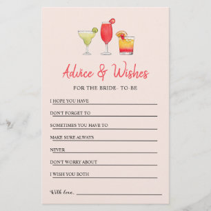 Cocktail Möhippa Advice & Önskemål card
