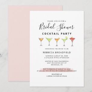 Cocktail Möhippa Party Inbjudningar