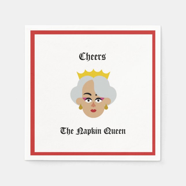 Cocktail Napkin Cheers från Napkin Queen Pappersservett (Framsidan)