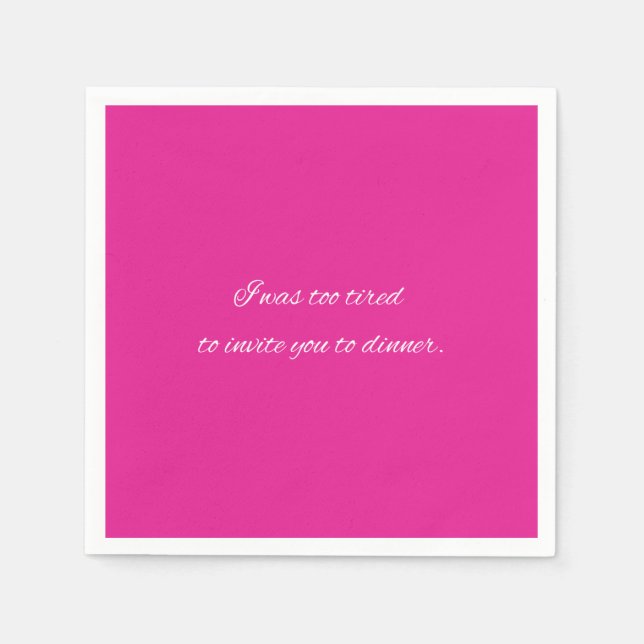 Cocktail napkin lustisk rosa party pappersservett (Framsidan)