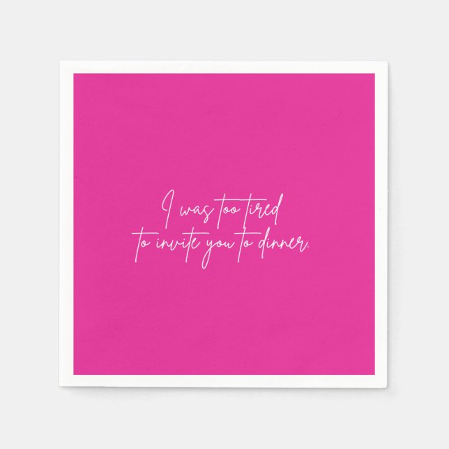 Cocktail napkin lustisk rosa party pappersservett (Framsidan)