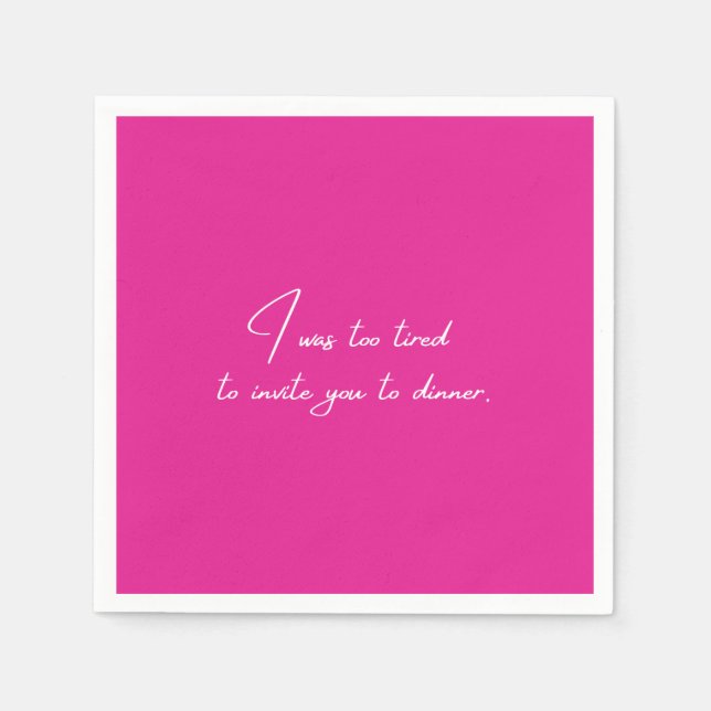 Cocktail napkin lustisk rosa party pappersservett (Framsidan)