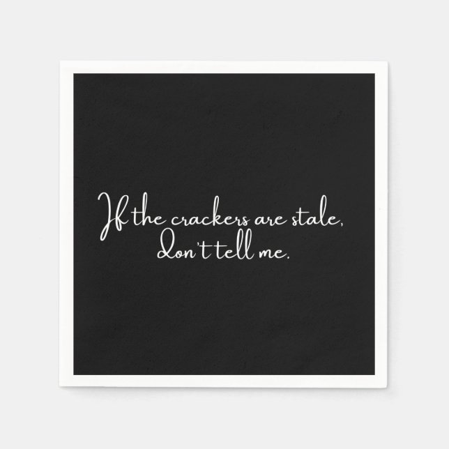 Cocktail napkin lustisk svart party pappersservett (Framsidan)