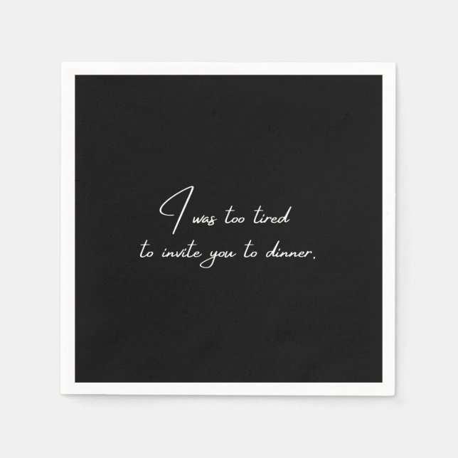 Cocktail napkin lustisk svart party pappersservett (Framsidan)