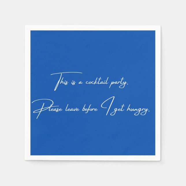 Cocktail napkin lustisk svart party pappersservett (Framsidan)