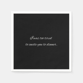 Cocktail napkin lustisk svart party pappersservett