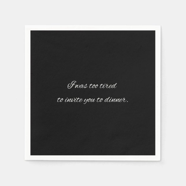 Cocktail napkin lustisk svart party pappersservett (Framsidan)