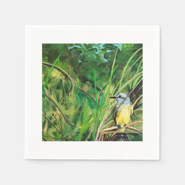 Cocktail napkin med fågel pappersservett (Framsidan)