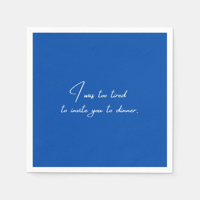 Cocktail napkin, rolig blå party pappersservett (Framsidan)