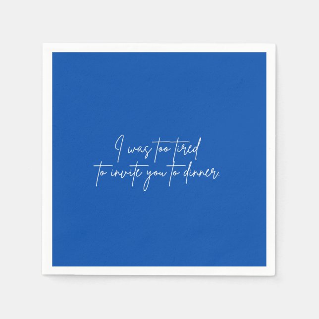 Cocktail napkin, rolig blåskript party pappersservett (Framsidan)