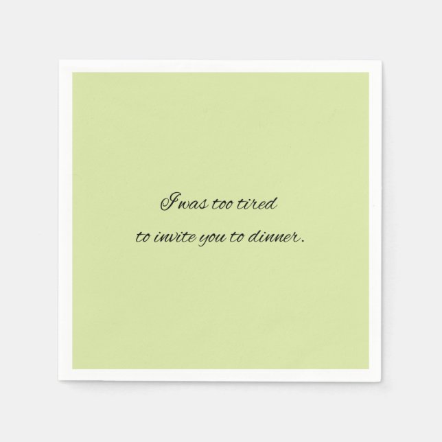 Cocktail napkin, rolig kalk, grön party pappersservett (Framsidan)