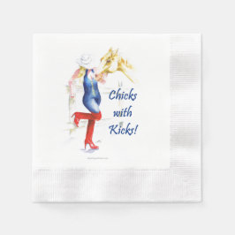 Cocktail Napkin-Sassy Cowgirl - Chicks with Kicks Pappersservett