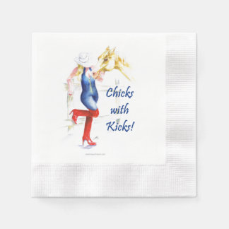 Cocktail Napkin-Sassy Cowgirl - Chicks with Kicks Pappersservett