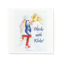 Cocktail Napkin-Sassy Cowgirl - Chicks with Kicks