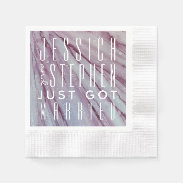 Cocktail Napkin Turcos och Lavenders Pappersservett (Framsidan)