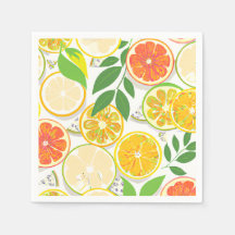 Cocktail Napkins - Boho Citrus Slices