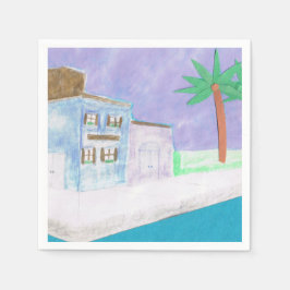 Cocktail Napkins med en västindiska design Pappersservett