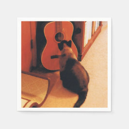 Cocktail Napkins med ett siamesiskt foto Pappersservett