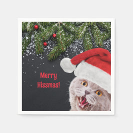 Cocktail Napkins, Merry Hissmas Pappersservett