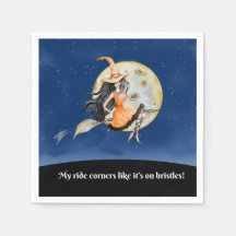 Cocktail Napkins, Witch Sweet Ride