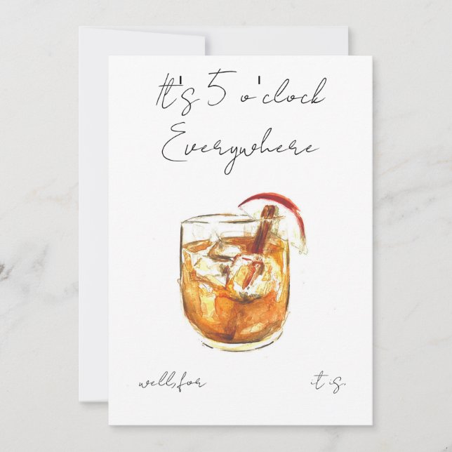 Cocktail och Canape:s pensionering Inbjudningar (Framsida)