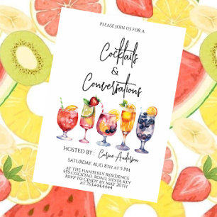 Cocktail- och samtalsfest inbjudningar