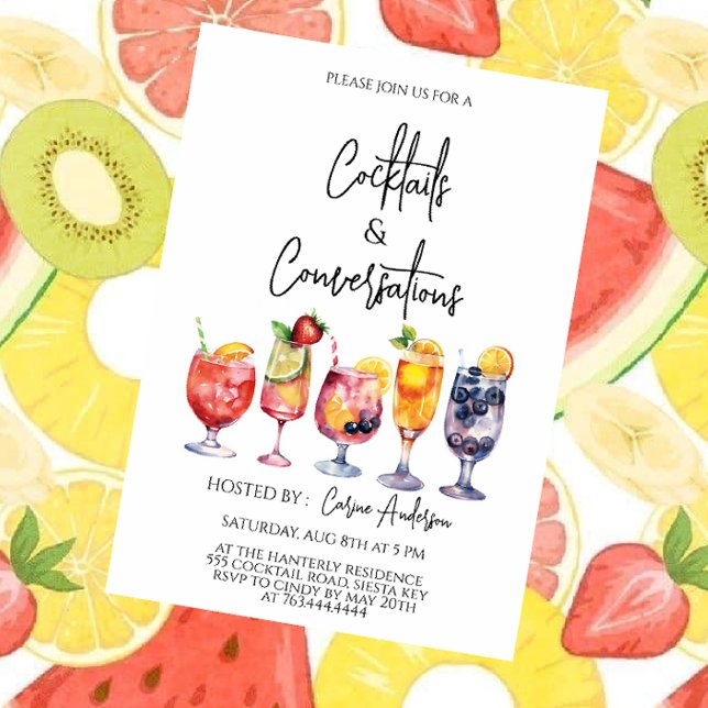 Cocktail- och samtalsfest inbjudningar (Skapare uppladdad)