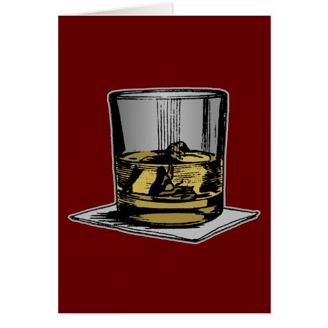 Cocktail och servett design hälsningskort (Framsidan)
