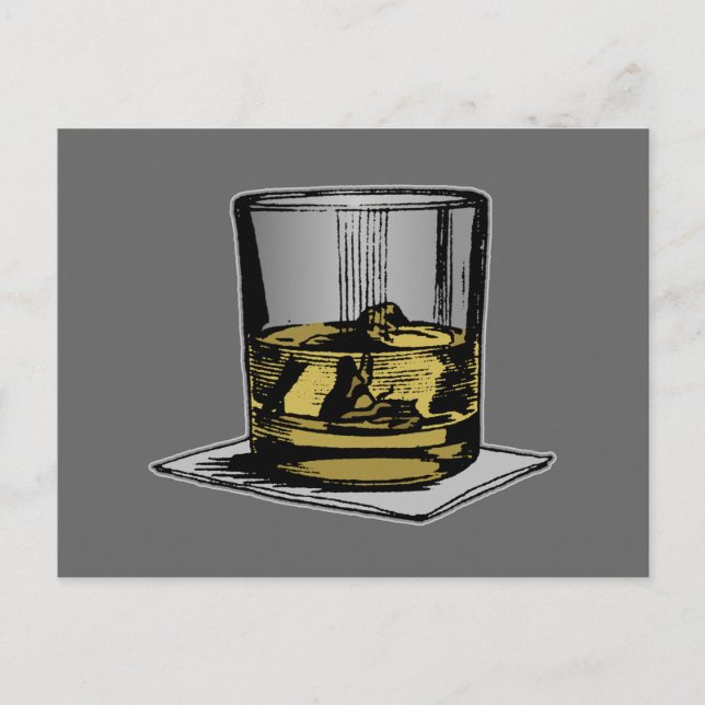 Cocktail och servett design vykort (Framsida)