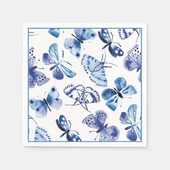 Cocktail Papper Napkins-Butterflies Pappersservett (Framsidan)