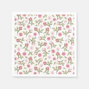 Cocktail Papperservetter - Rosa Rosor Pappersservett