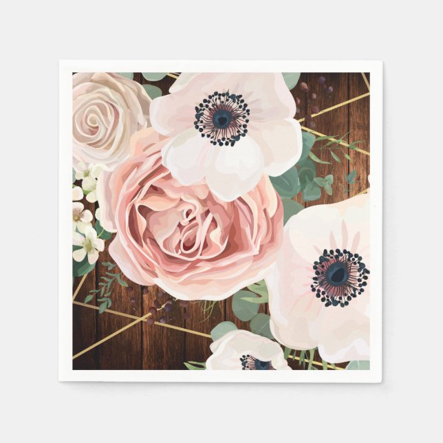 Cocktail Pappersservett Geometric Garden Ro Barn (Framsidan)