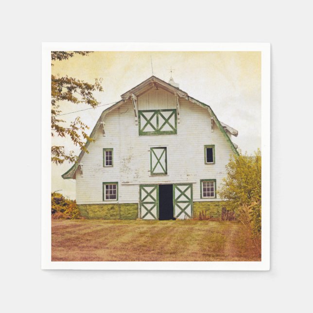 Cocktail Pappersservett Sunset Barn Land Rustic F (Framsidan)