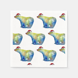 Cocktail Pappra Napkins Santa Bear Pappersservett