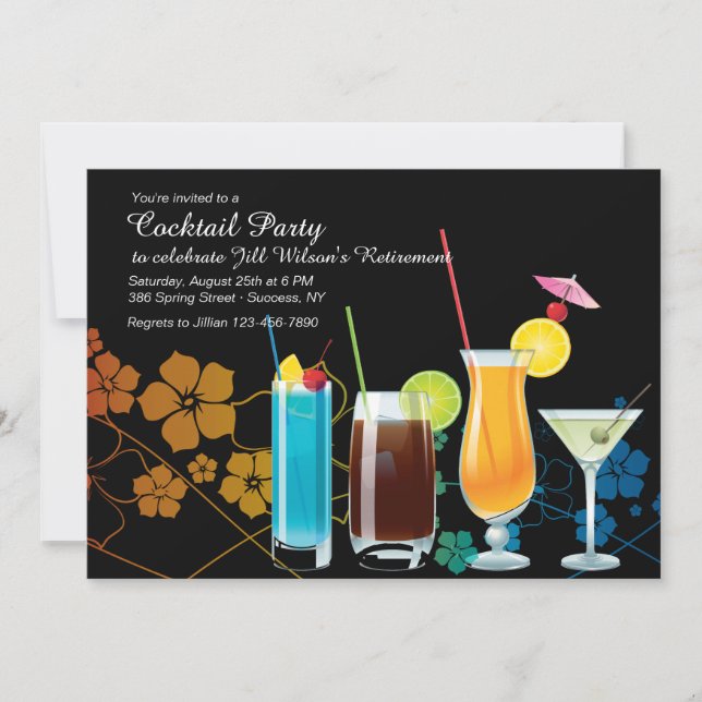 Cocktail-partiinbjudningar Inbjudningar (Framsida)