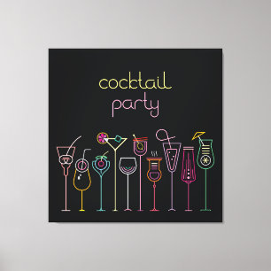 Cocktail Party-bakgrund Canvastryck