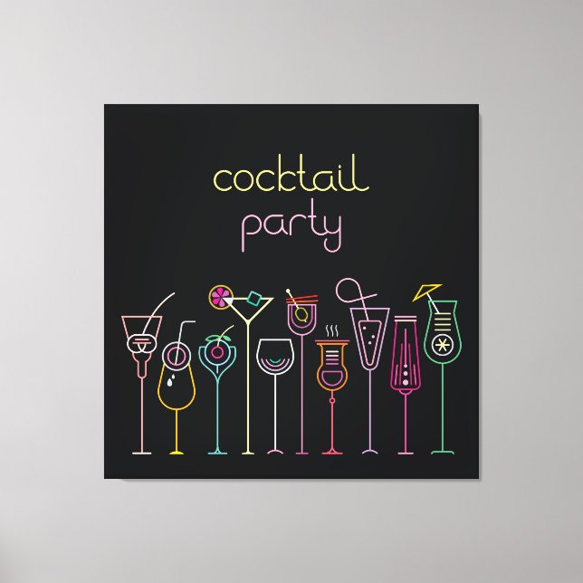 Cocktail Party-bakgrund Canvastryck (Framsida)