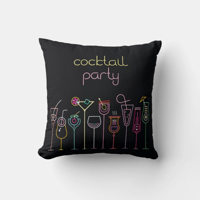 Cocktail Party-bakgrund Kudde (Framsida)