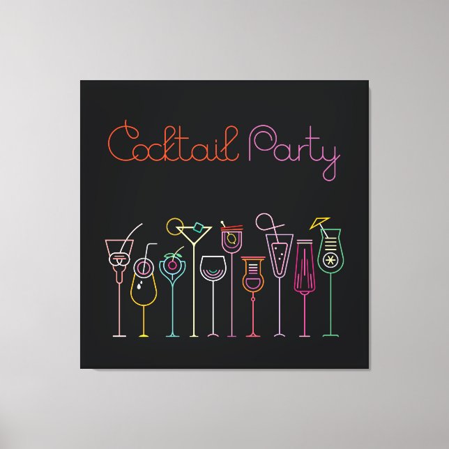 Cocktail Party Canvastryck (Framsida)