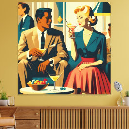 Cocktail Party Couples Shared Attraction Canvastryck