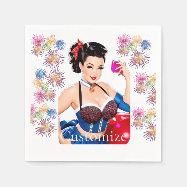 Cocktail Party Girl Thunder_Cove Pappersservett (Framsidan)