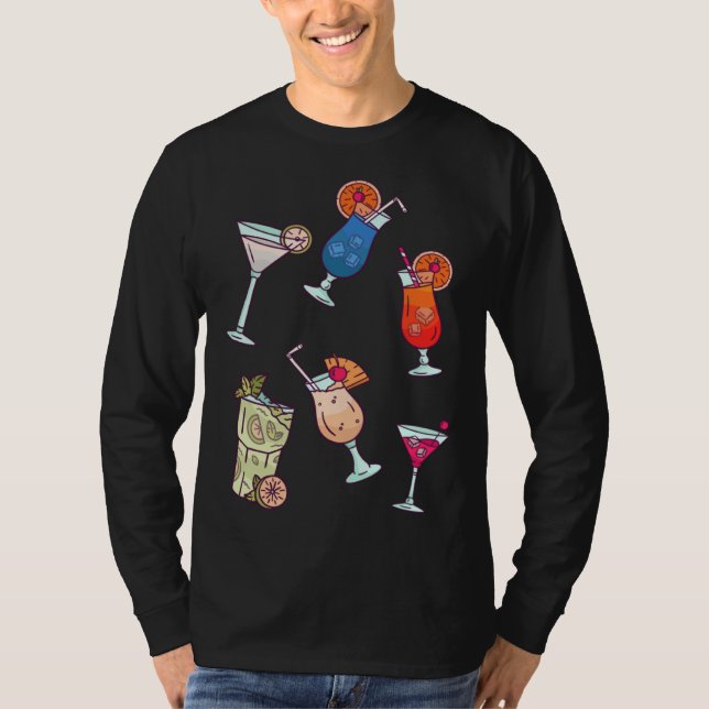 Cocktail  Party Girls Night Out Drinking Bartendin T Shirt (Framsida)