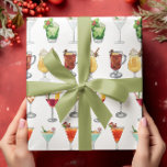 Cocktail Party Helgdag-julfärg Presentpapper<br><div class="desc">Den här designen har skapats med digitalteknik. Det kan vara personlig genom att klicka på anpassningsknappen och ändra färg, lägga till namn, initialer eller ord. Kontakta mig på colorflowcreations@gmail.com om du vill ha denna design på en annan produkt. Se fler av mina skapelser eller följ mig på www.facebook.com/colorflowcreations, www.instagram.com/colorflowcreations, www.twitter.com/colorflowart...</div>