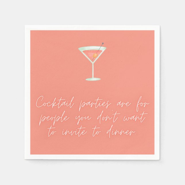 Cocktail party lustiga napkin-laxskript pappersservett (Framsidan)