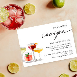 Cocktail Party Möhippa Recipe-begäran Inbjudningar