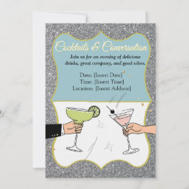 Cocktail party, sofistikerade konversationer, dryc inbjudningar