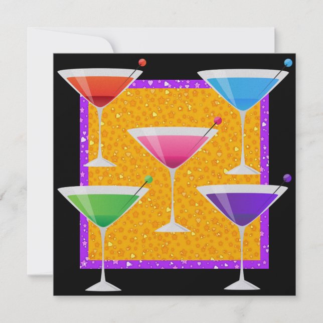 Cocktail PARTY - SRF Inbjudningar (Framsida)