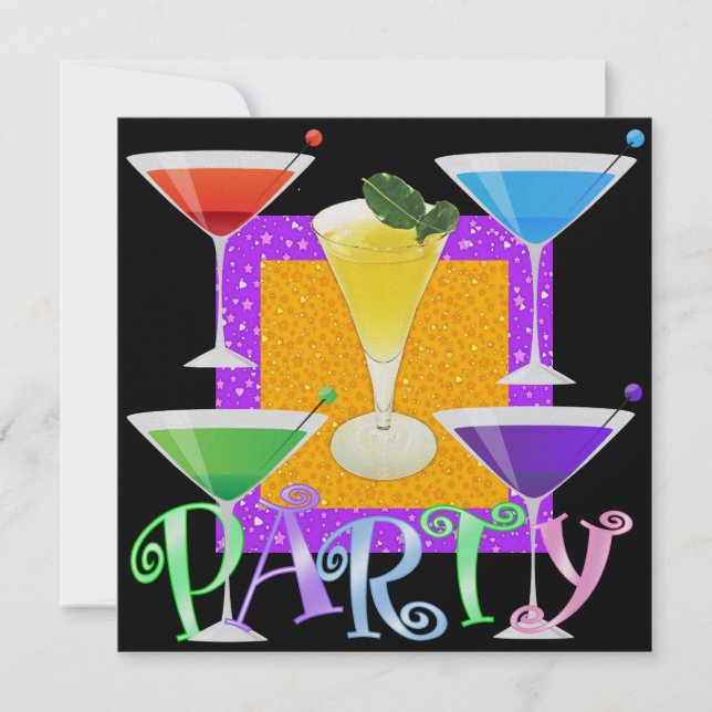 Cocktail PARTY - SRF Inbjudningar (Framsida)